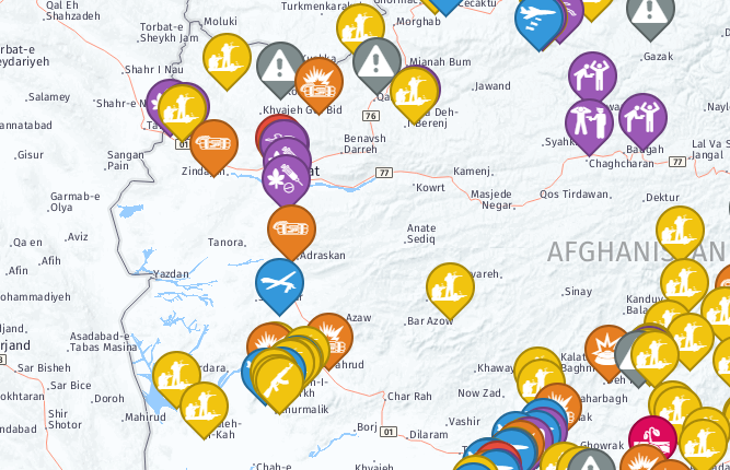 An intelligence summary of the significant incidents in West Afghan during July and August 2018